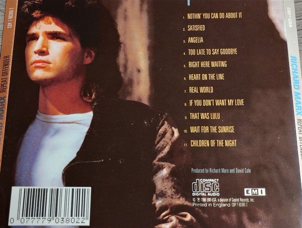 Richard Marx - Repeat Offender, Ophalen of Verzenden, Zo goed als nieuw