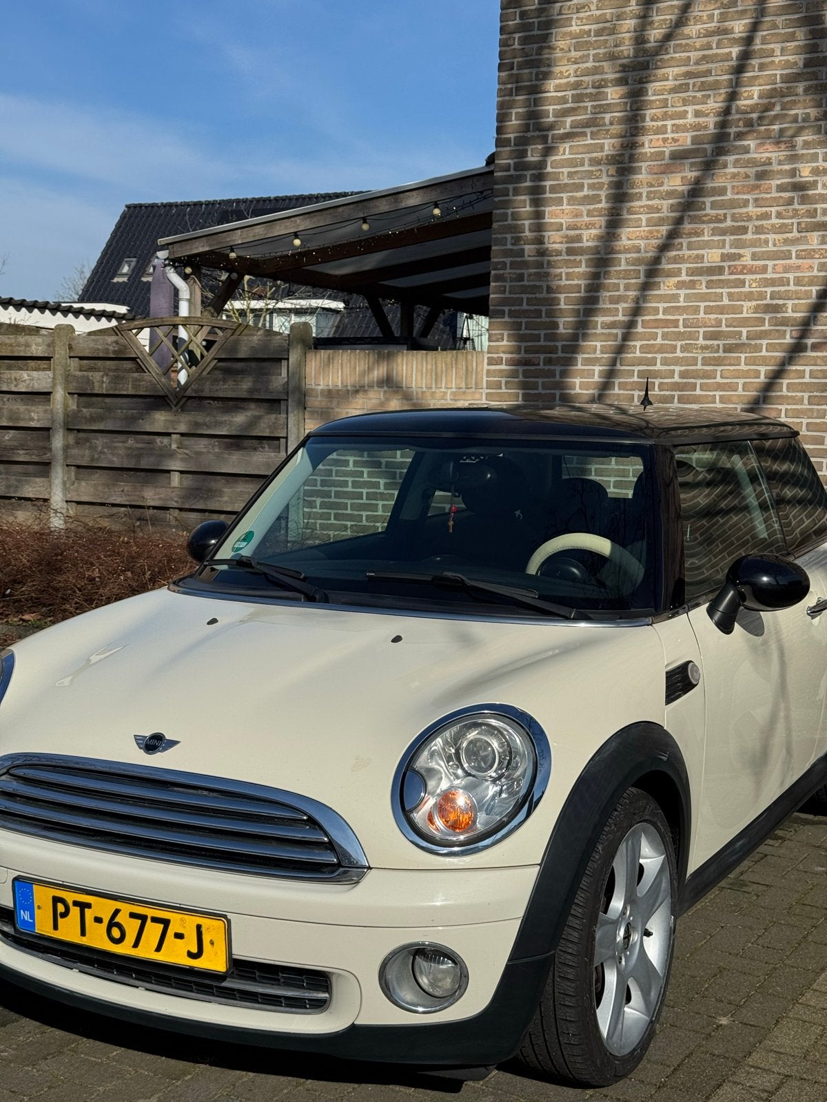 Mini Cooper pepper 1.6 2008 licht beige/wit, Ophalen, Mini