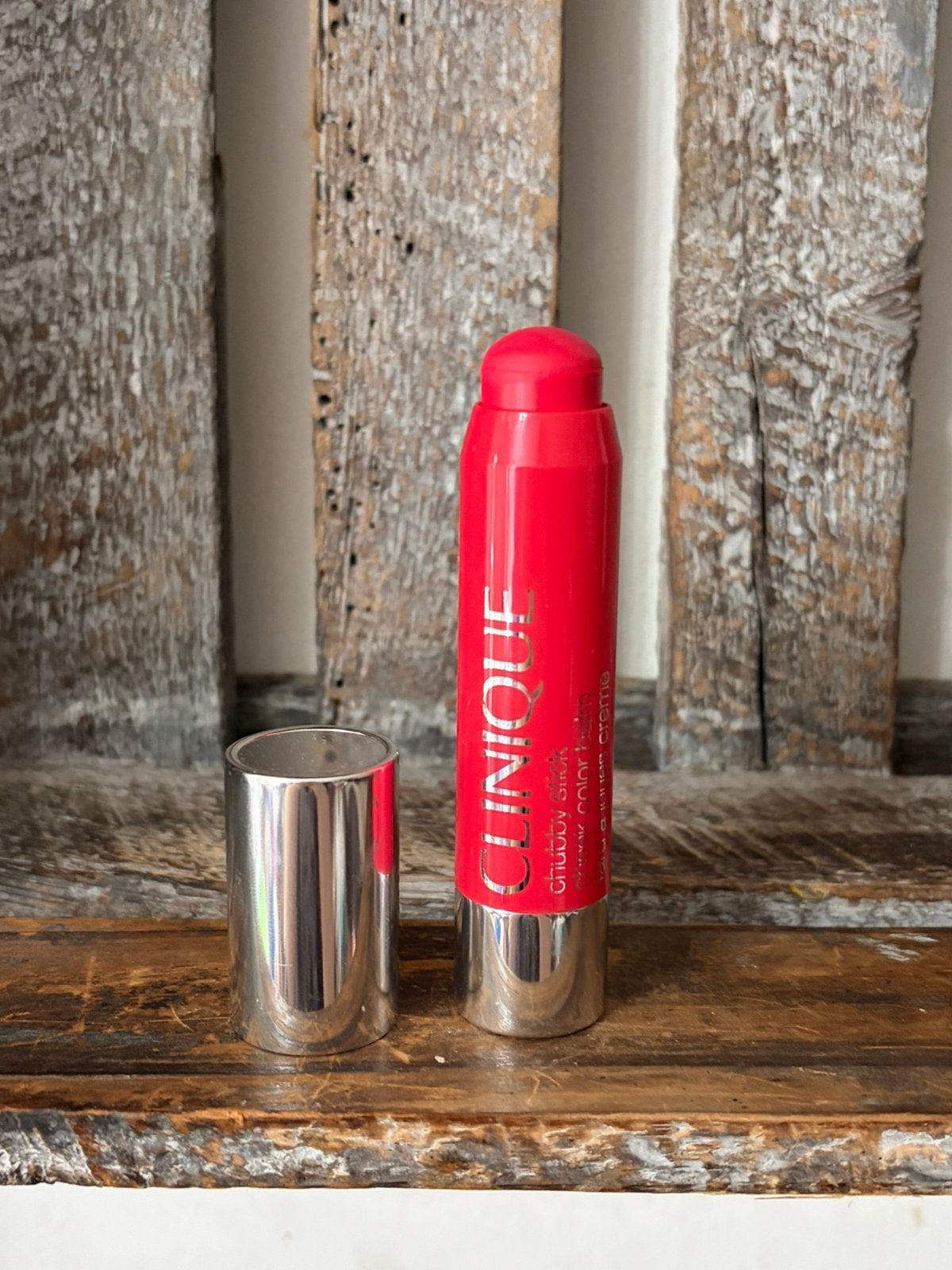 Clinique Chubby Stick Blush 08 Ramp up Rouge, Ophalen of Verzenden, Zo goed als nieuw, Roze, Wangen