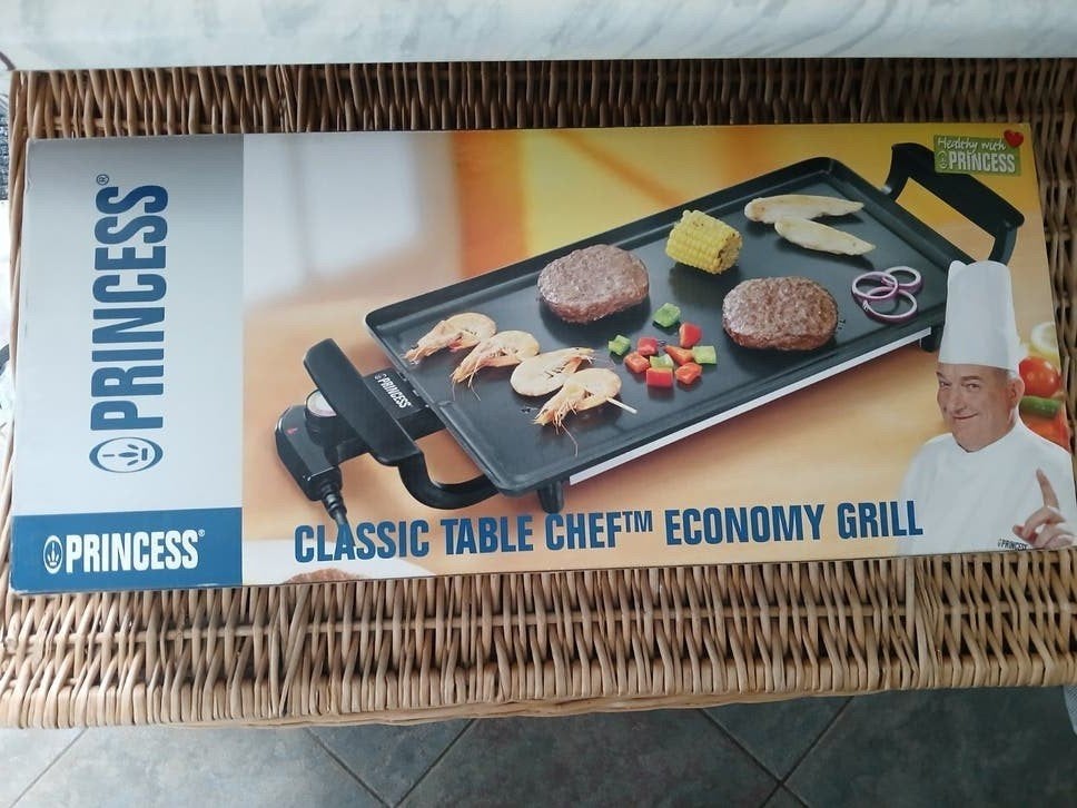 Princess 102209 Economy Table Grill, Witgoed en Apparatuur, Grillplaten, Ophalen, Nieuw, Tafelgrill