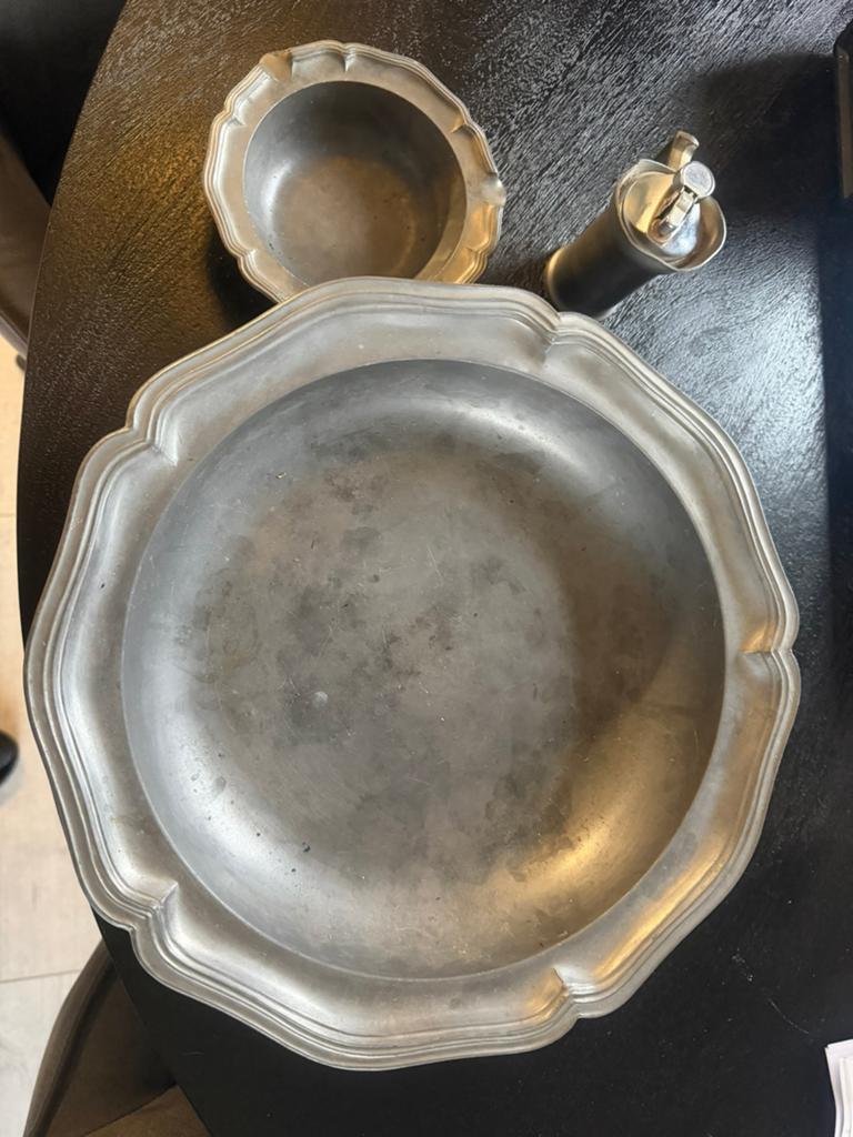 Vintage tinnen set, Ophalen of Verzenden