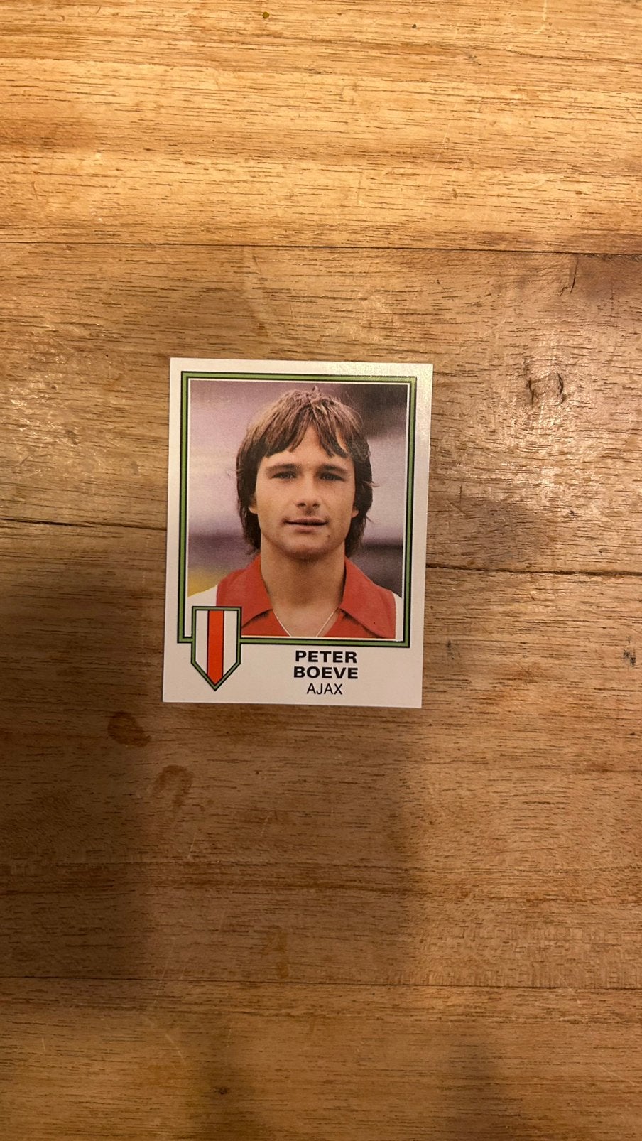 Panini Voetbal 81 plaatje Peter Boeve Ajax, Verzenden, Zo goed als nieuw, Plaatje