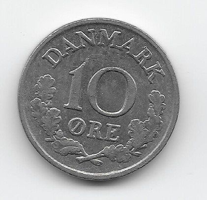 Denemarken 10 øre 1962 KM# 849.1, Verzenden, Overige landen, Losse munt