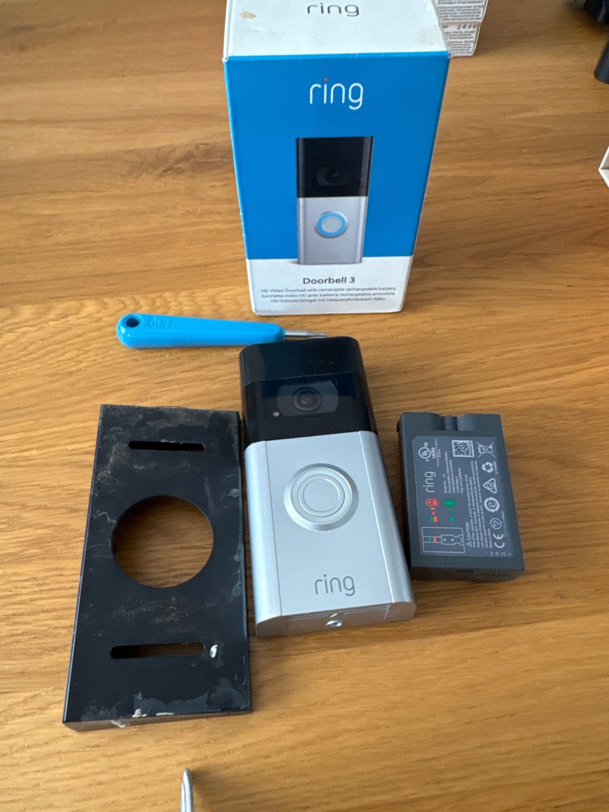 Ring Video Deurbel 3 met batterij en schroeven, Ophalen, Compleet systeem, Draadloos, Beweging