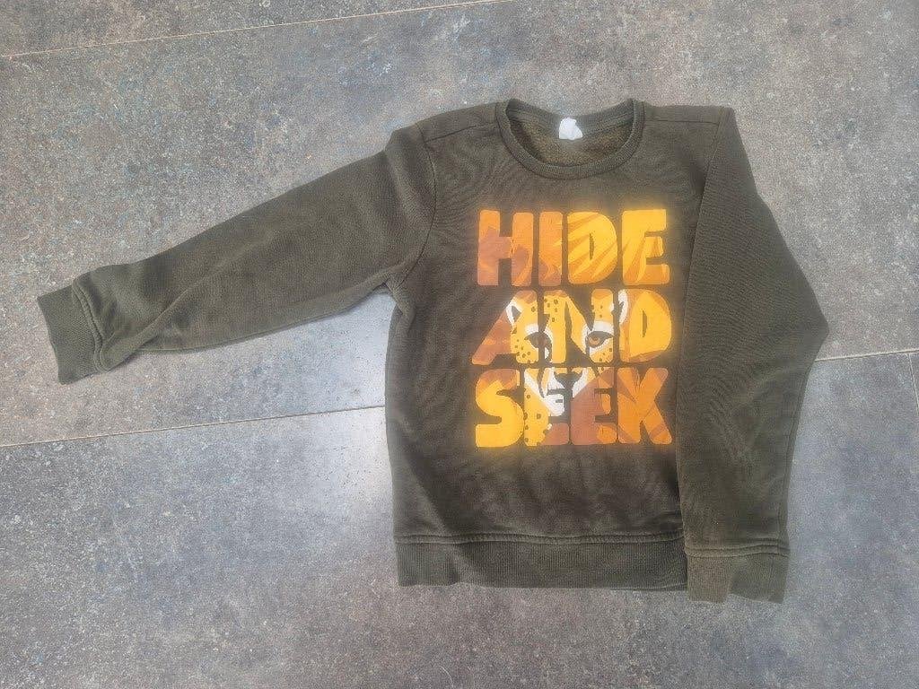 Hema trui hide en seek, maat 122/128, Trui of Vest, Ophalen of Verzenden, Zo goed als nieuw, Hema