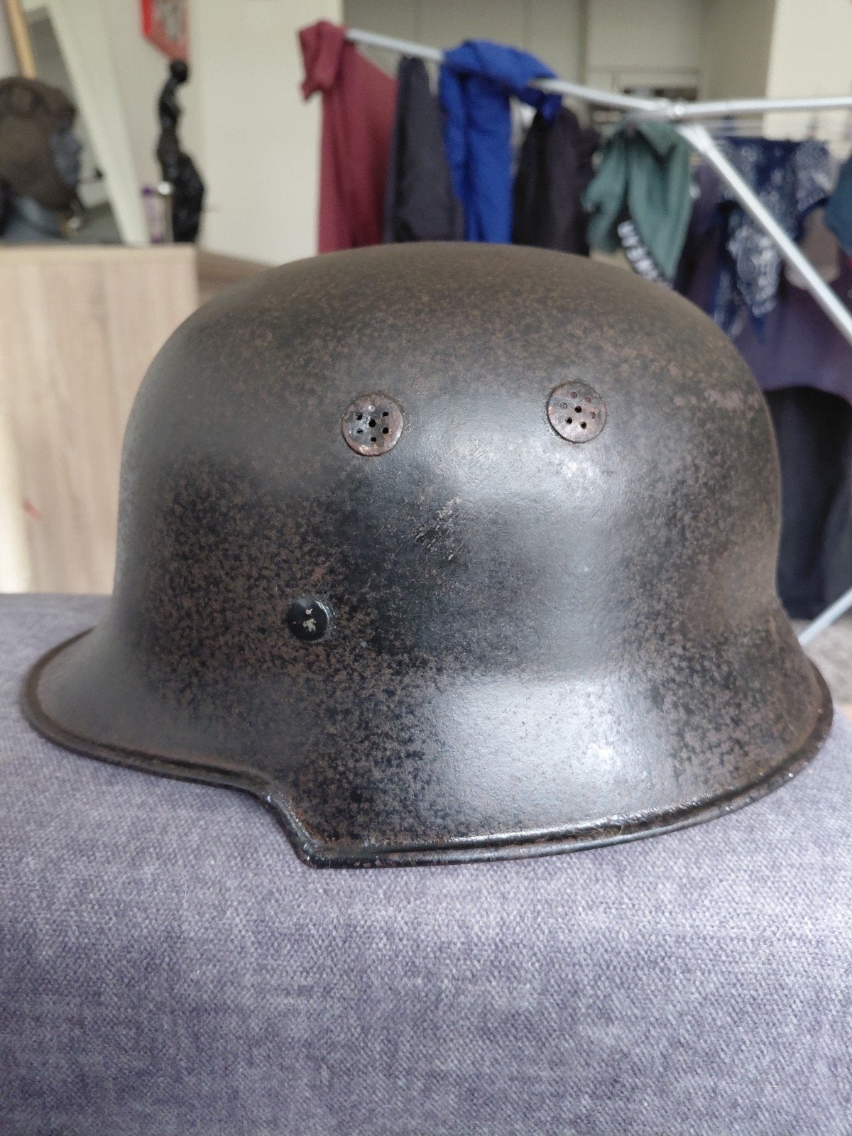 Duitse helm M34, heel vroeg model WO2., Ophalen of Verzenden, Duitsland, Helm of Baret
