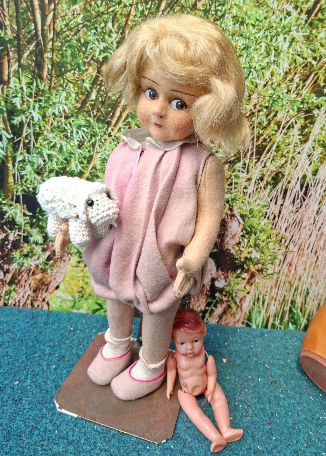 Origineel Lenci-achtig popje, made in Italy, 27 cm, Verzamelen, Poppen, Ophalen of Verzenden, Gebruikt, Pop