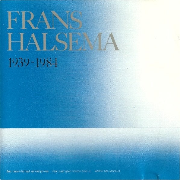 cd Frans Halsema ‎– 1939-1984, Ophalen of Verzenden, Zo goed als nieuw, Levenslied of Smartlap