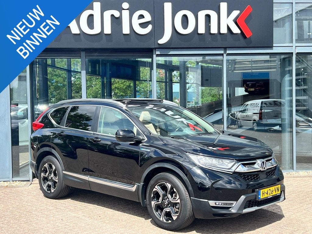 Honda CR-V 2.0 Hybrid AWD Executive | AUTOMAAT | HUD | LEDER, Auto's, Honda, 4 cilinders, Zwart, Bedrijf, Vierwielaandrijving