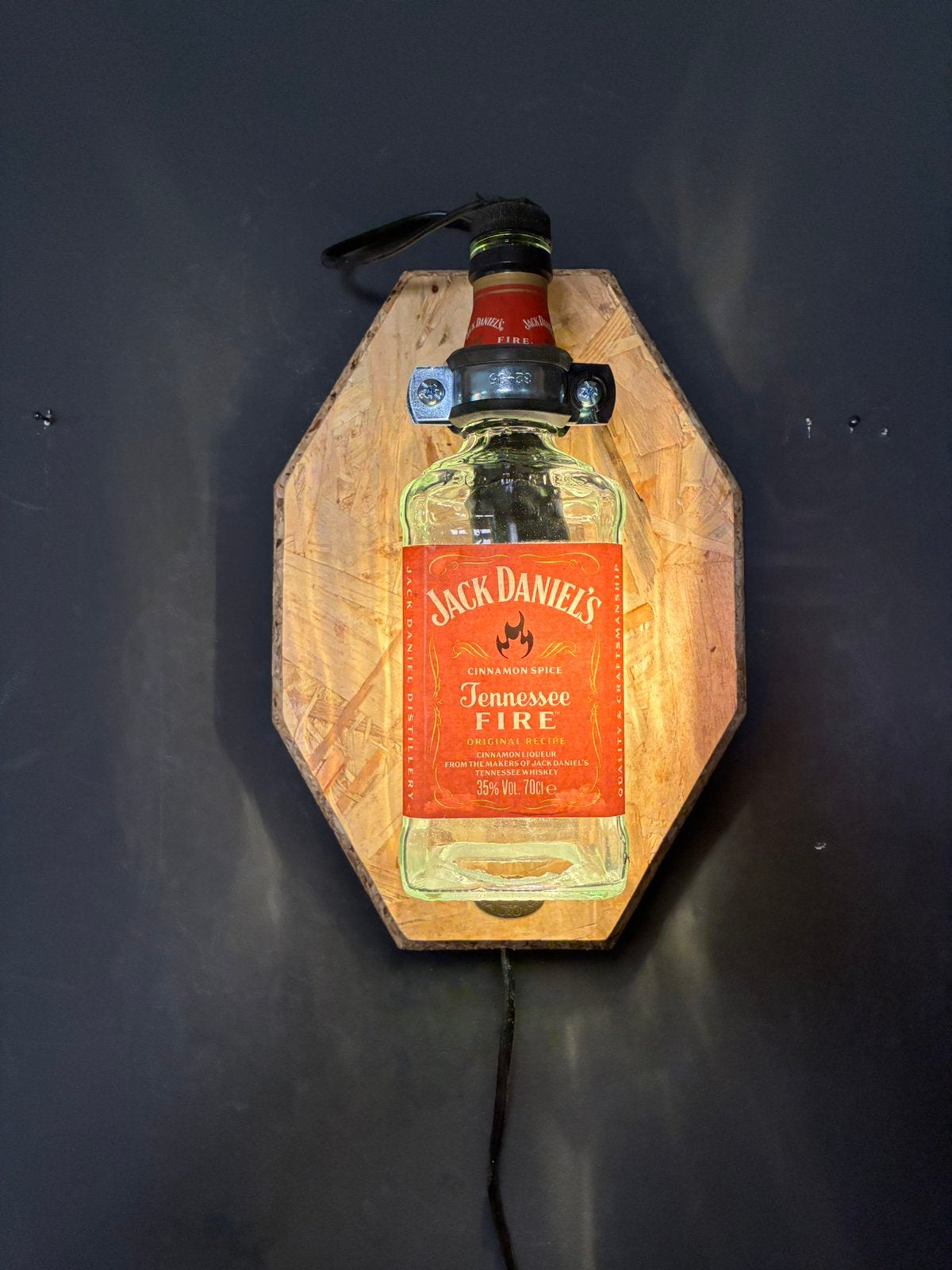 Jack Daniel’s fire Wandlamp, Met schakelaar, Nieuw, Wandlamp, Glas