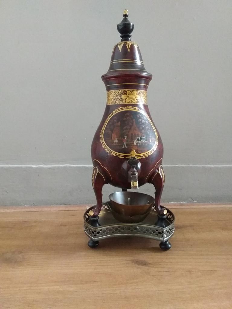 Originele Russische Samovar - Handgeschilderd met Bladgoud, Ophalen