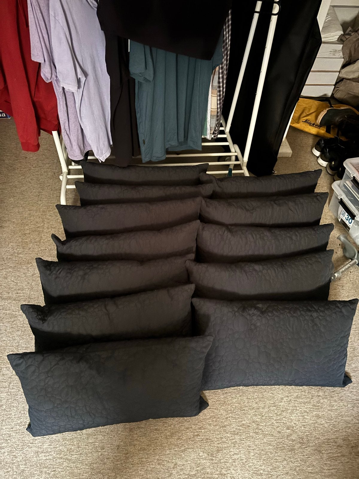 IKEA Kussens 40x65 cm - Zwart (12 stuks), Ophalen, Inclusief binnenkussen, Zwart, IKEA