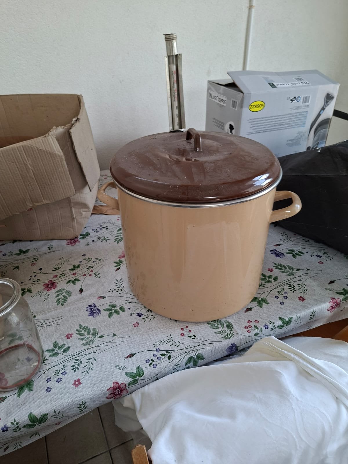 Weckketel met weckpotten, Huis en Inrichting, Keuken | Potten en Pannen, Ophalen, Gebruikt, Overige materialen, Overige typen