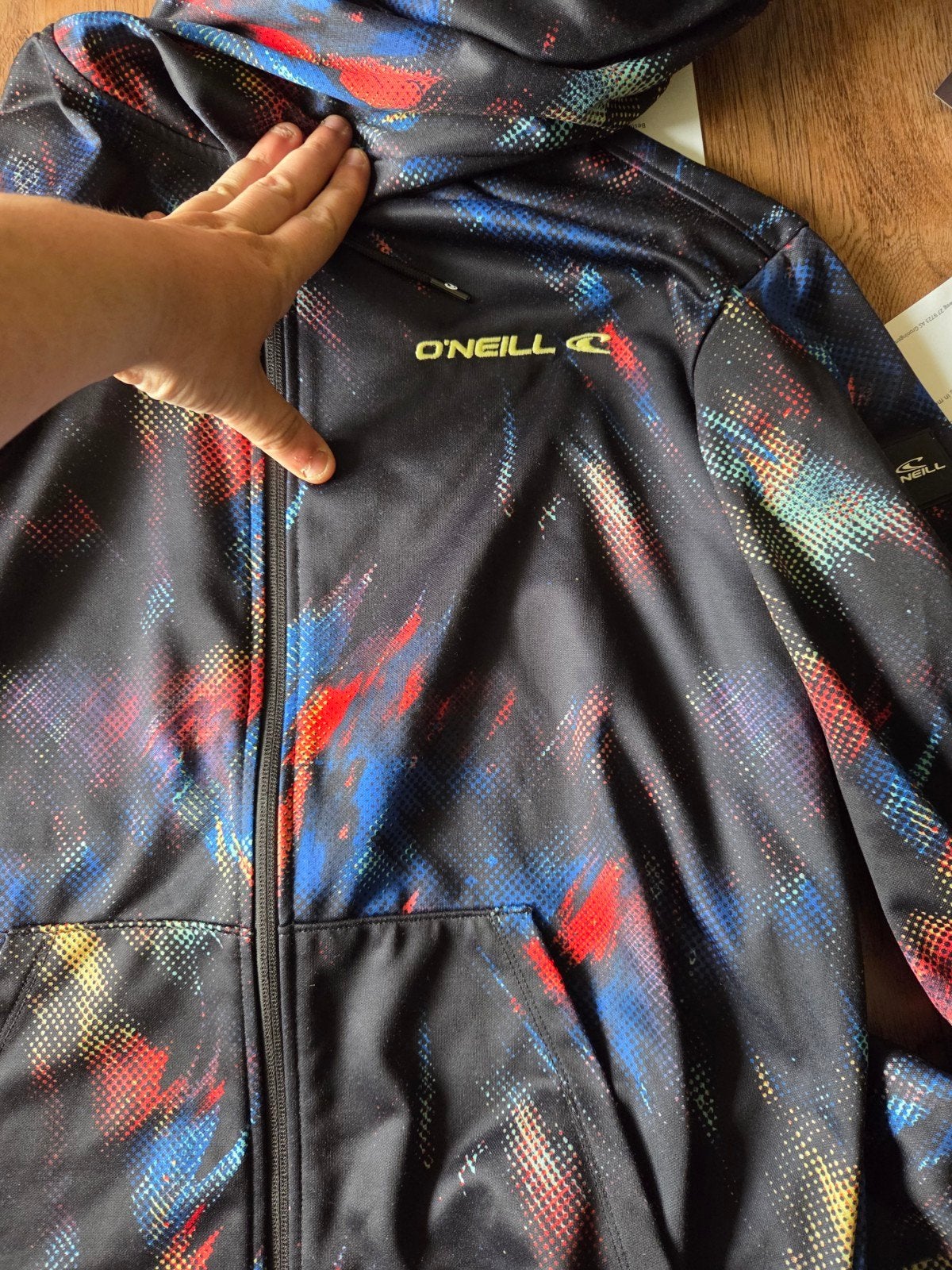 O'Neill hoodie met kleurrijke print - Zo goed als nieuw, Maat 52/54 (L), Meerkleurig, O'Neill, Ophalen of Verzenden