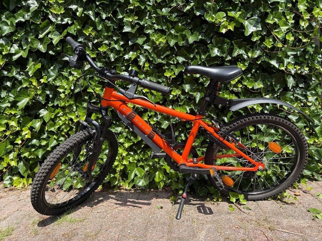 Decathlon Rockrider 500 20 inch kinder mountainbike – oranje, Fietsen en Brommers, Fietsen | Jongens, Ophalen, Gebruikt, Versnellingen