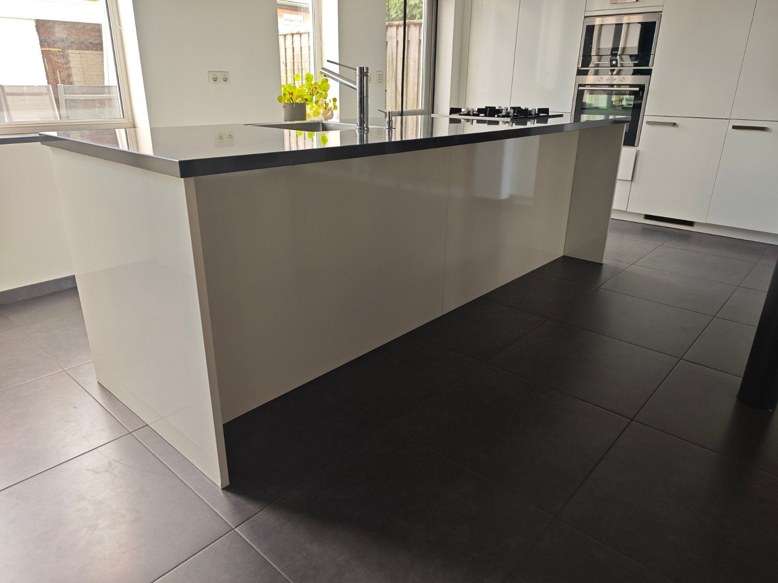 Compleet kookeiland 298 cm incl. apparatuur, Ophalen, Gebruikt, Wit, Overige typen
