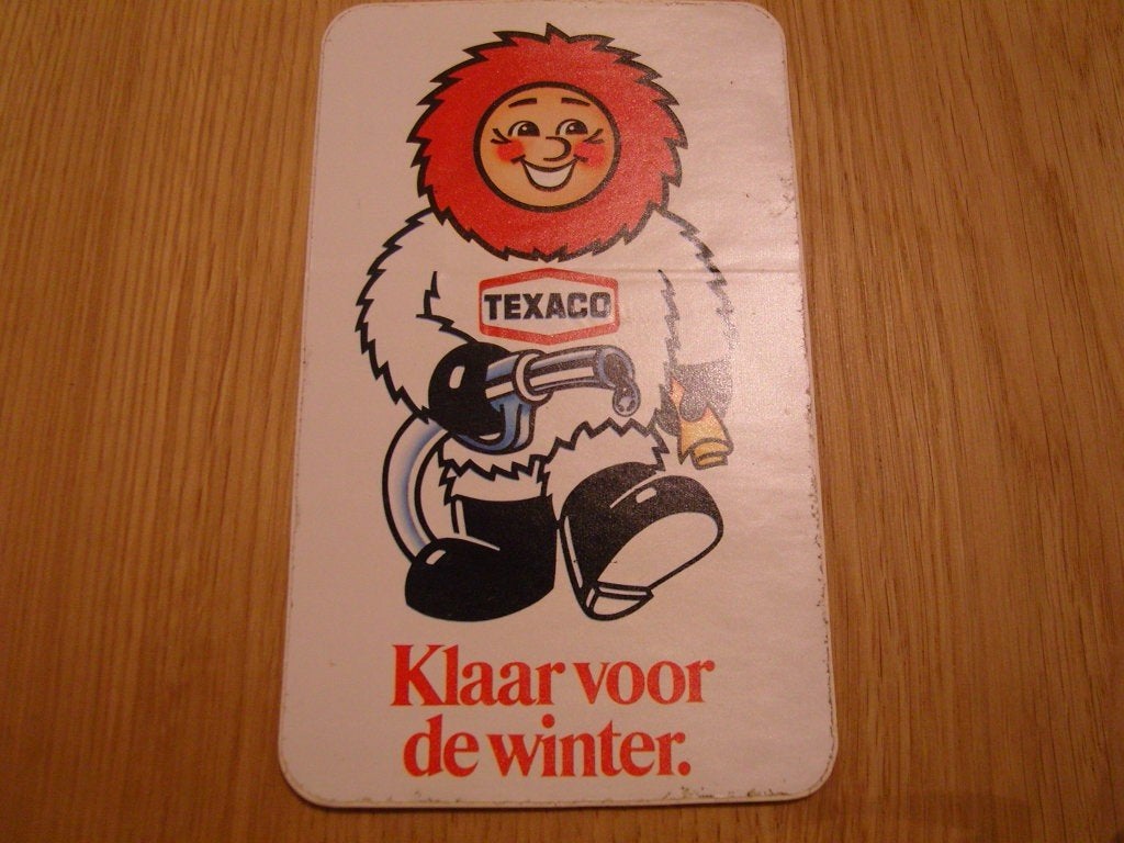 sticker TEXACO Klaar voor de winter, Ophalen, Zo goed als nieuw