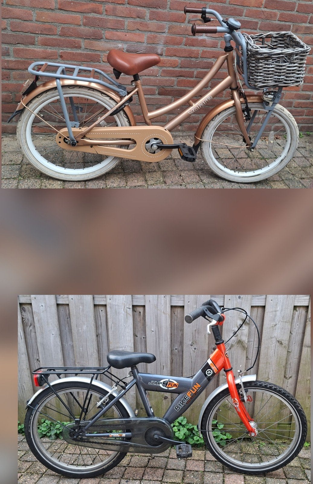 2 nette,goede kinder fietsen met 20 inch wielmaat, Ophalen, Zo goed als nieuw, Volare en bikefun, Terugtraprem