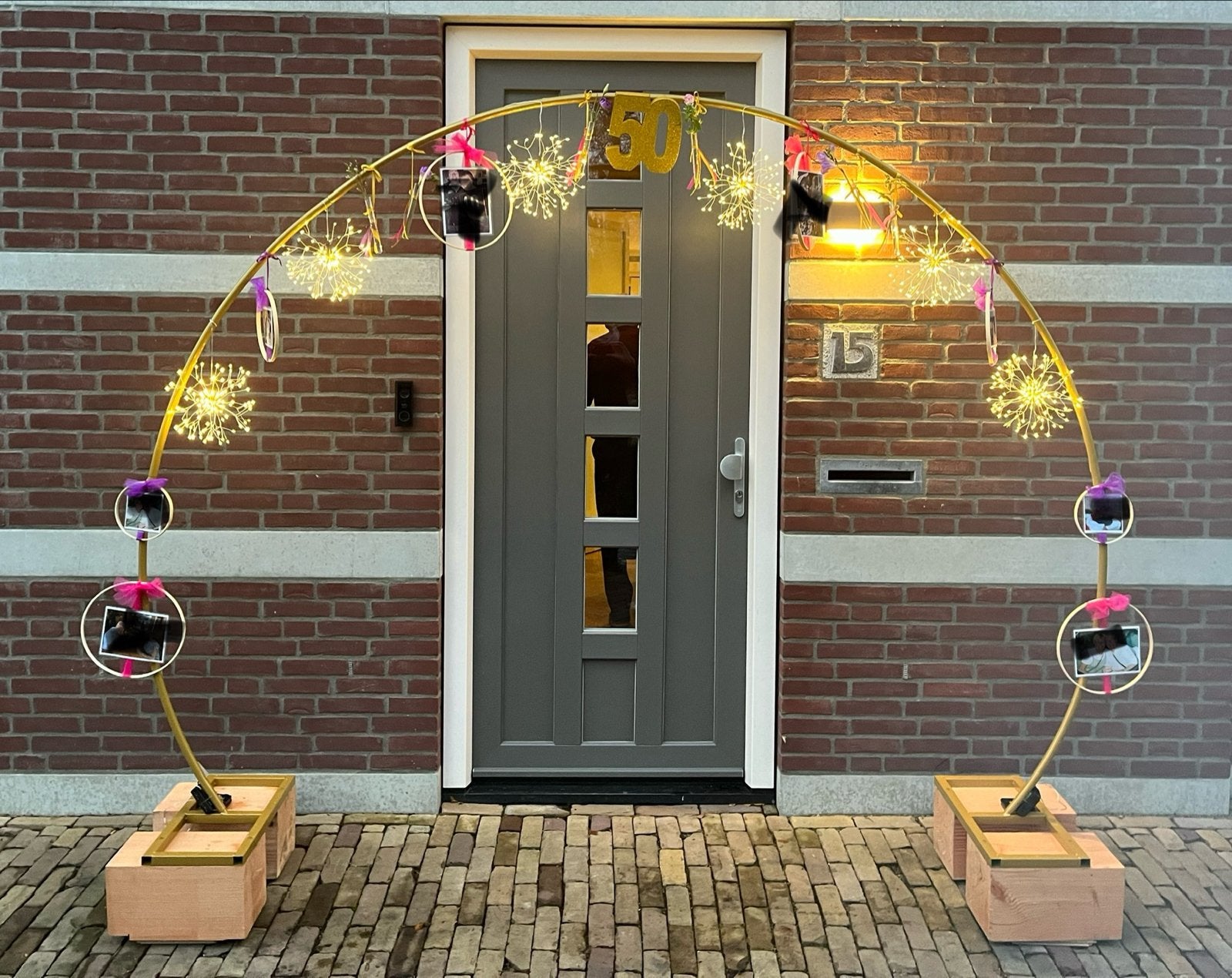 Decoratieringen met tule linten voor feest of bruiloft, Ophalen of Verzenden, Gebruikt, Versiering, Geboorte of Huwelijk