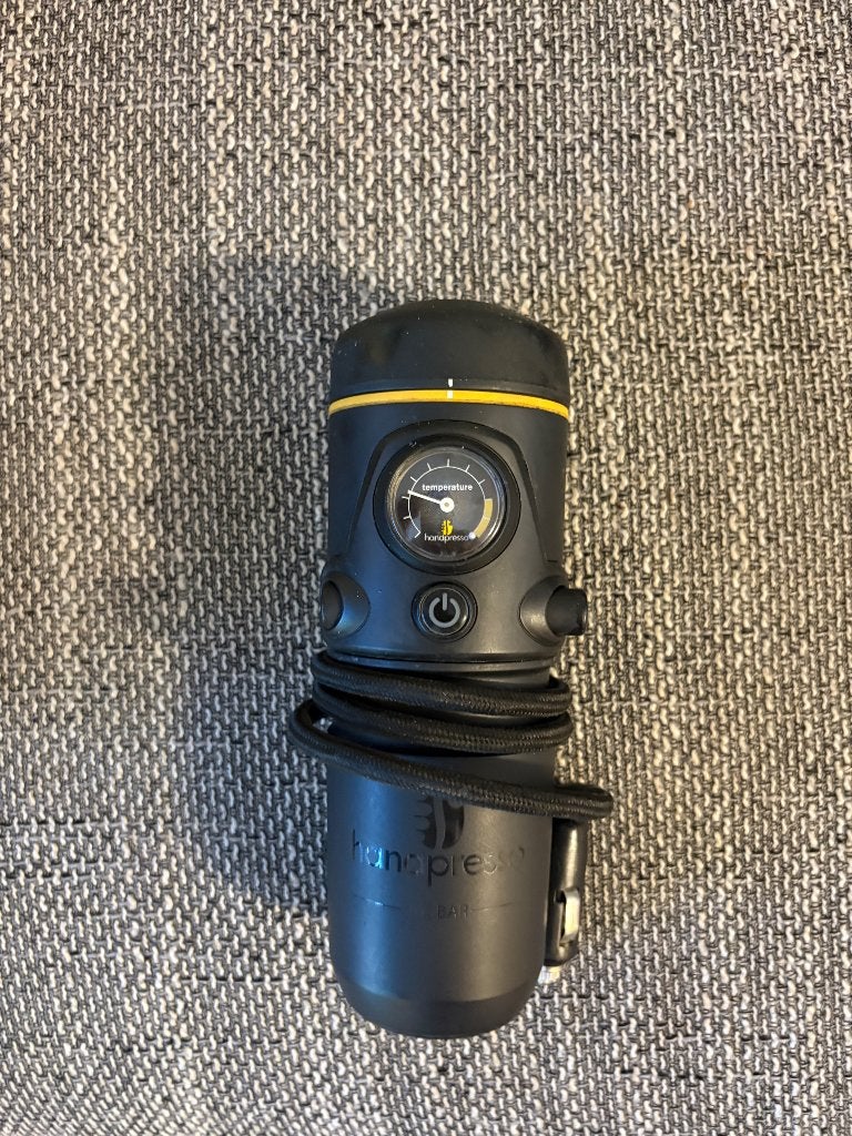 Handpresso Draagbaar Koffiezetapparaat voor Camper/Auto, Ophalen, Koffiepads en cups, Gebruikt, Espresso apparaat
