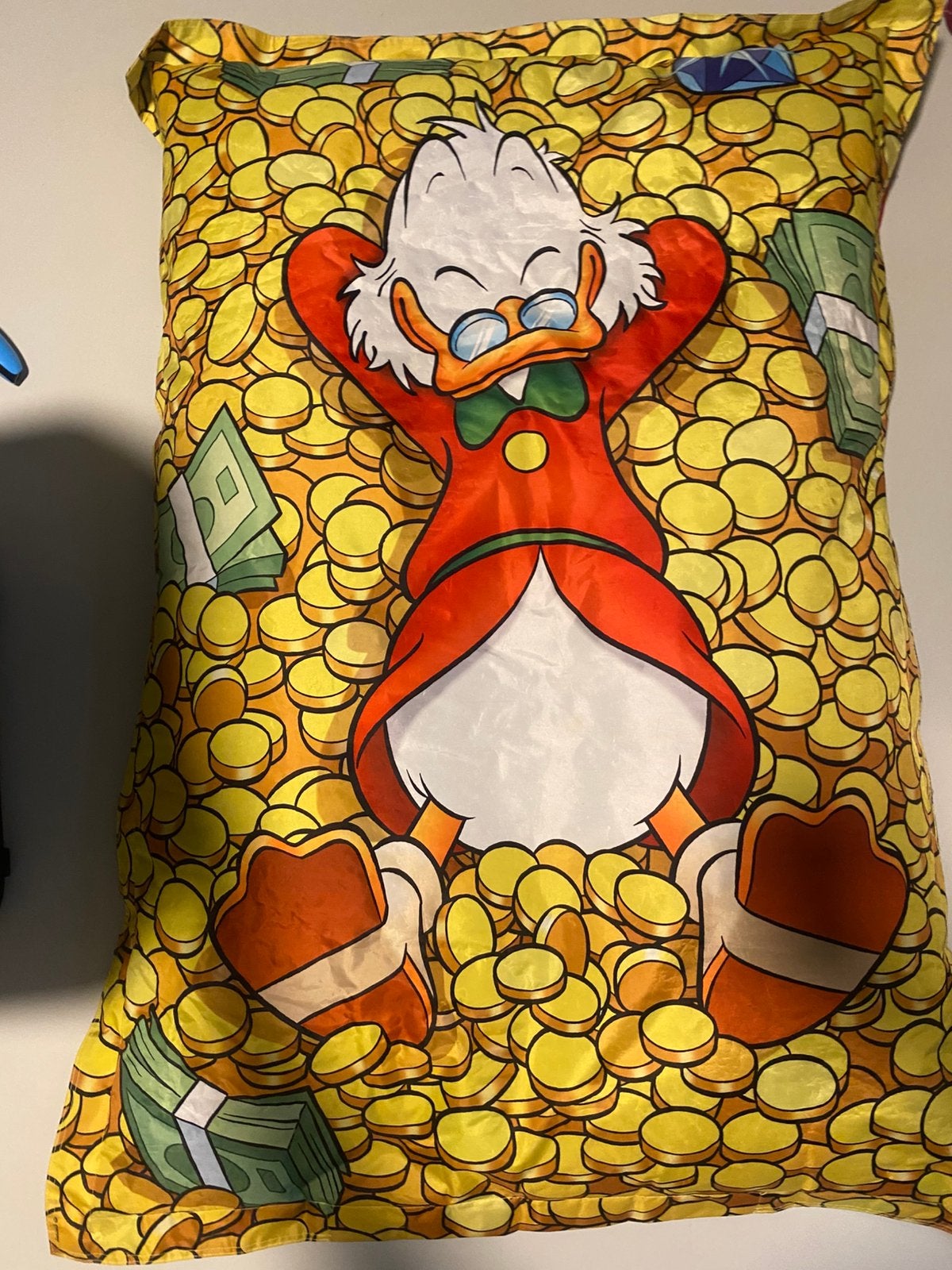 Dagobert duck zitzak, Ophalen, Zo goed als nieuw, Goud, Zitzak