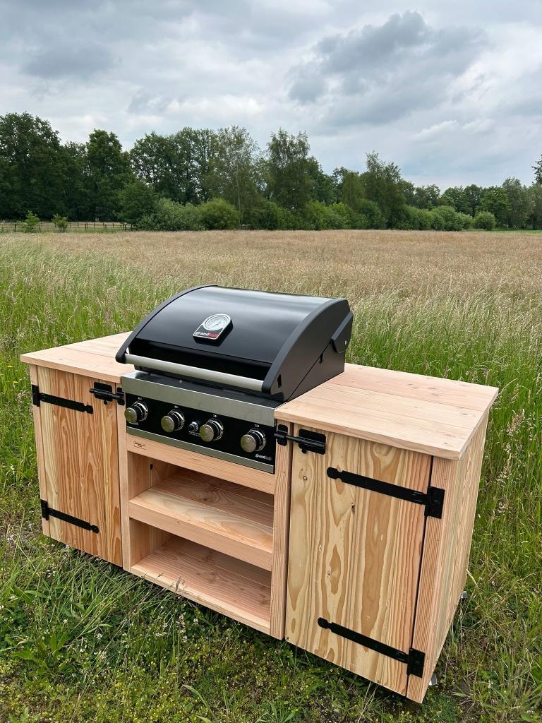 Buitenkeuken met Grandhall G4, gasbarbecue, Tuin en Terras, Buitenkeukens, Ophalen of Verzenden, Nieuw, Gas