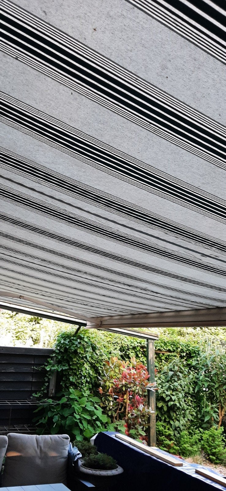 Zonneluifel, Tuin en Terras, Zonneschermen, Gebruikt, Knikarmscherm, Ophalen