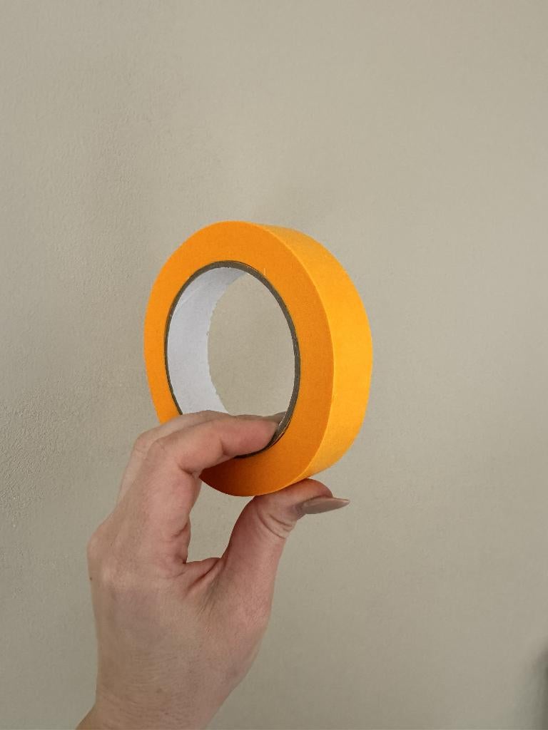 Afplaktape geel/oranje 24, 36 of 50mm - vanaf € 1,66 per rol, Oranje, Overige typen, Nieuw, Ophalen of Verzenden