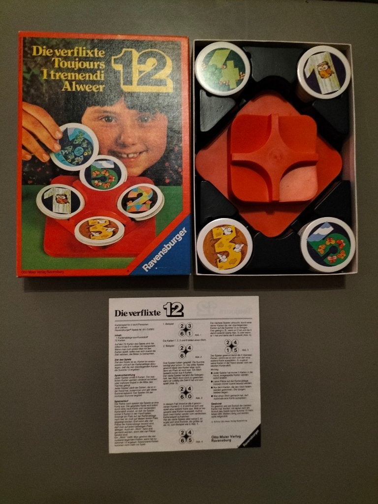 Die verflixte 12 - Alweer 12 - spel van Ravensburger - 1979, Een of twee spelers, Ophalen of Verzenden, Gebruikt, Ravensburger