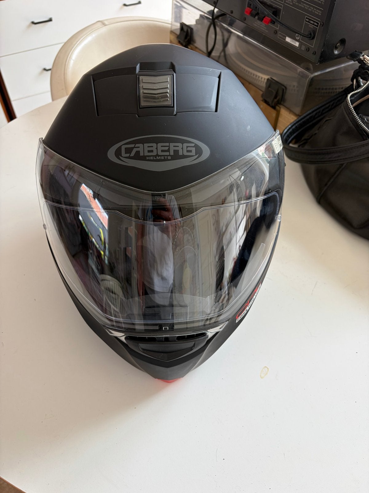 Caberg Systeemhelm Mat Zwart - Maat XS, Motoren, Ophalen, Systeemhelm, Heren, L