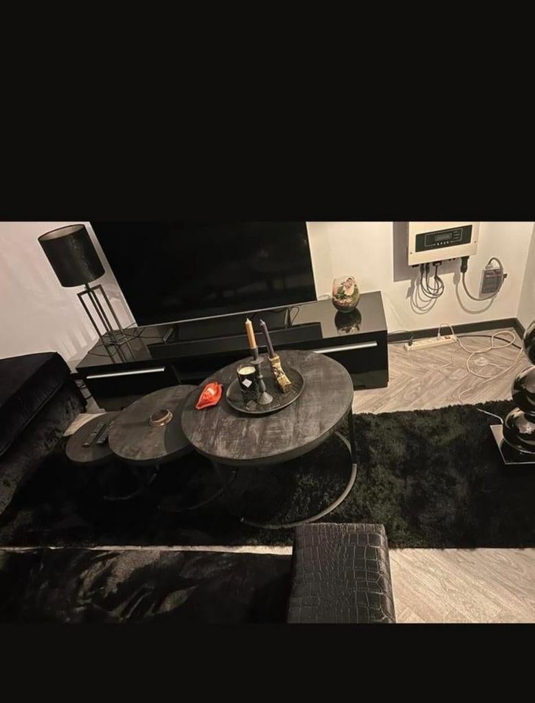 Luxe salontafelset 3-Delig, Ophalen, 50 tot 100 cm, Rond, 50 tot 100 cm