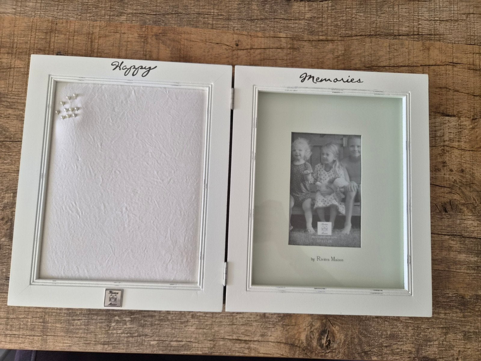 Riviera Maison Fotolijst Happy Memories, Gebruikt, Fotolijst, Wit, Hout