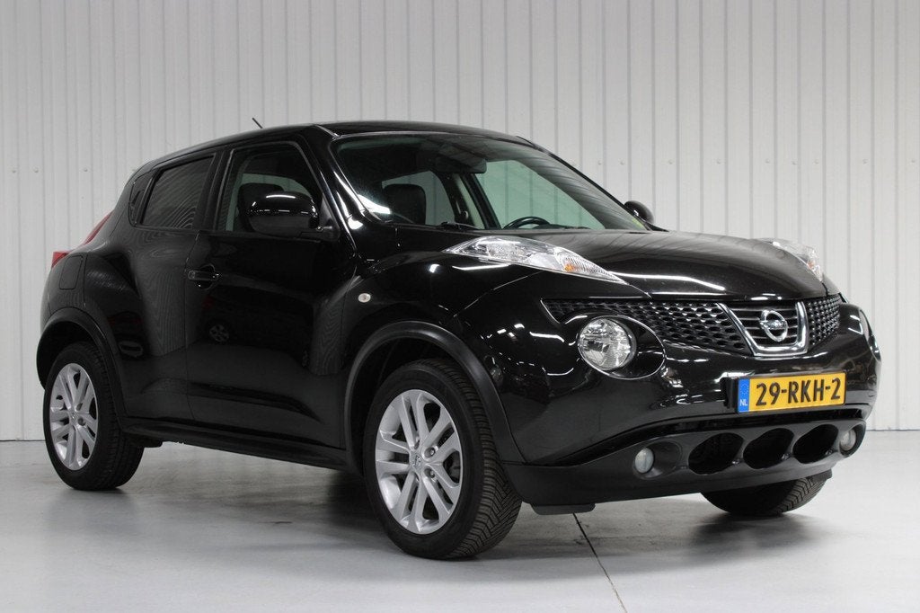 Nissan Juke 1.6 Tekna, Auto's, Nissan, Euro 5, Zwart, 4 cilinders, SUV of Terreinwagen