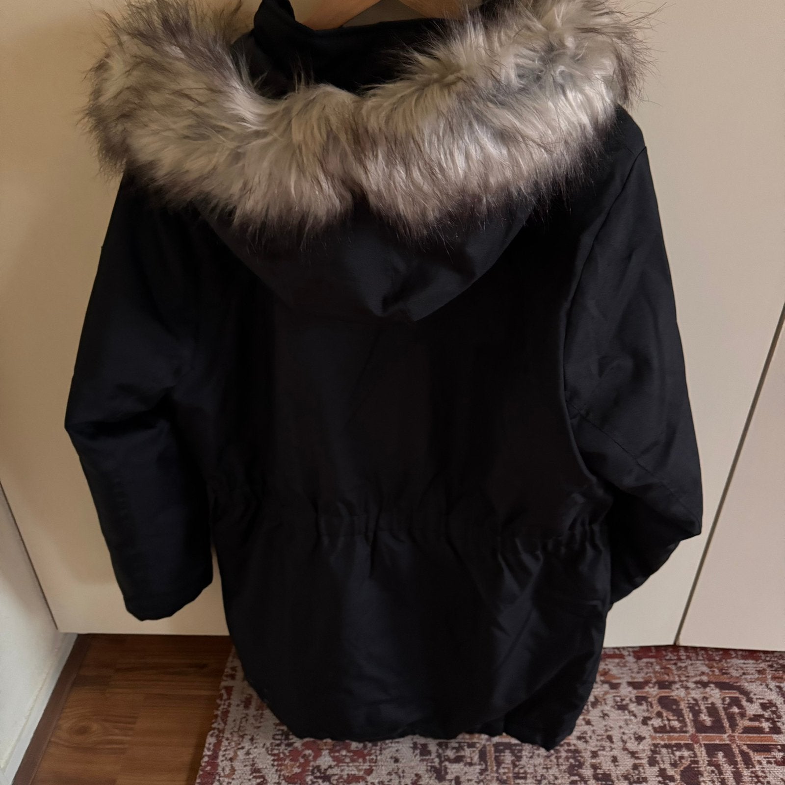 Winterjas maat 46-48, Ophalen, Zo goed als nieuw, Maat 46/48 (XL) of groter, Zwart