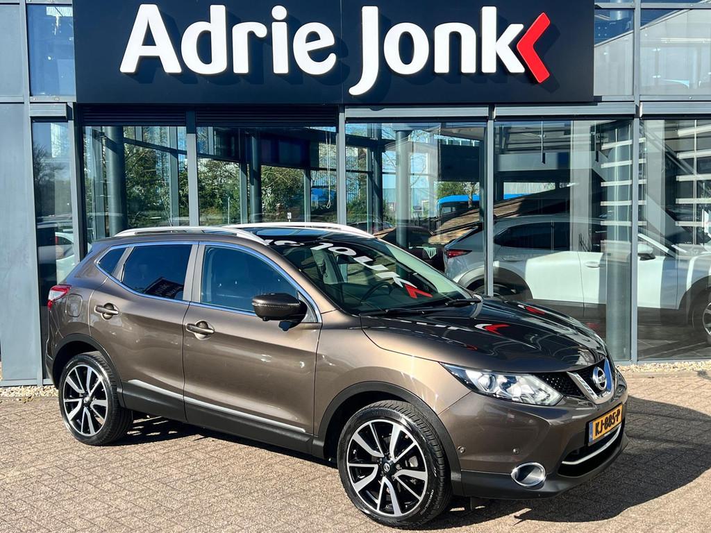 Nissan Qashqai 1.2 Tekna | AUTOMAAT | TREKHAAK | PANORAMA DA, Gebruikt, 4 cilinders, Bruin, 116 pk