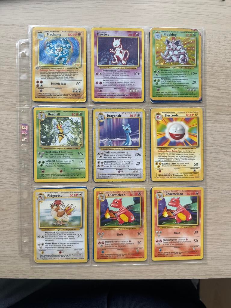 Pokémon Base set - incl. Machamp, Mewtwo en Nidoking, Hobby en Vrije tijd, Verzamelkaartspellen | Pokémon, Ophalen of Verzenden