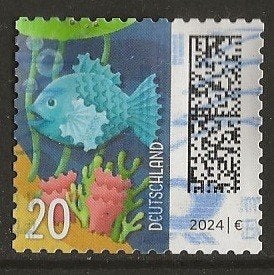 Duitsland 332, vis, Verzenden, 1990 tot heden, Gestempeld