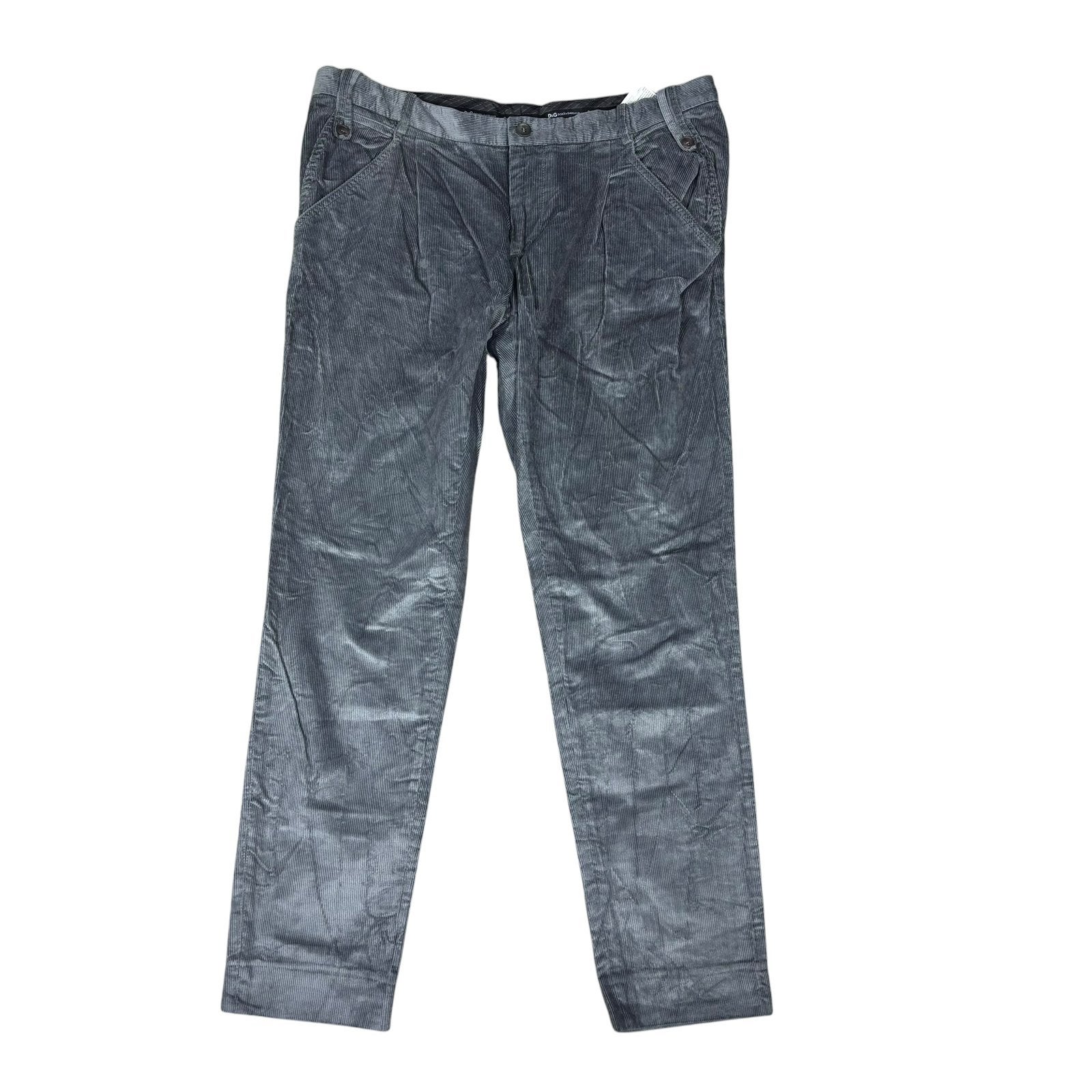 Dolce & Gabbana Ribfluwelen Broek Grijs Maat 56, Verzenden, ., Maat 56/58 (XL), Zo goed als nieuw