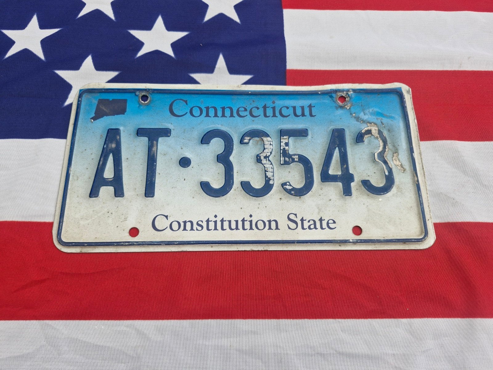 Connecticut kentekenplaat USA Nummerbord Nummerplaat License, Verzenden, Gebruikt, Auto's