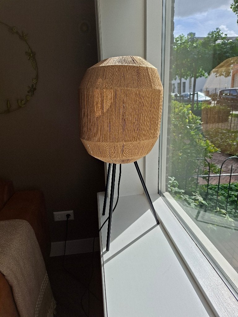 Mooie (tafel) lamp, Beige, Met schakelaar, Overige merken, Natuurlijk materiaal