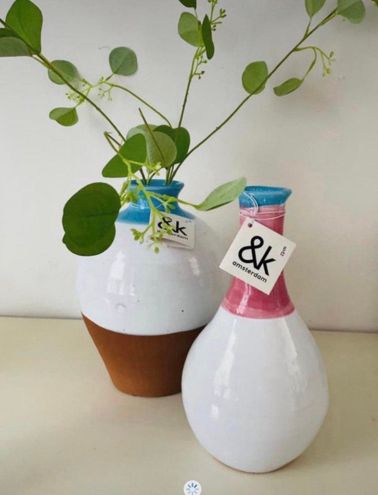& klevering set met 2 grote nieuwe vazen, Ophalen of Verzenden, Nieuw, Steen/keramiek