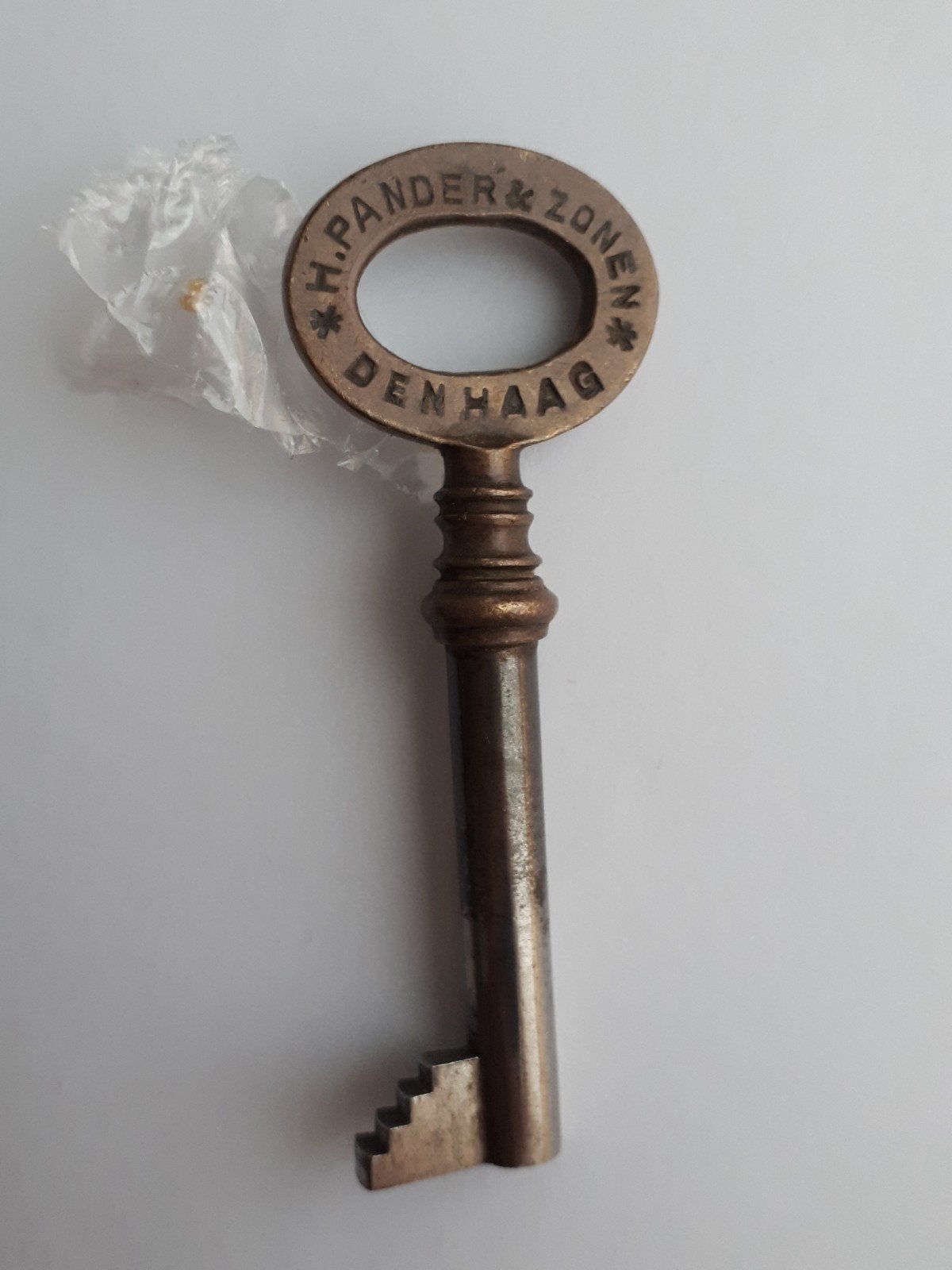 Antieke kastsleutel H. Pander & Zonen Den Haag, Ophalen of Verzenden