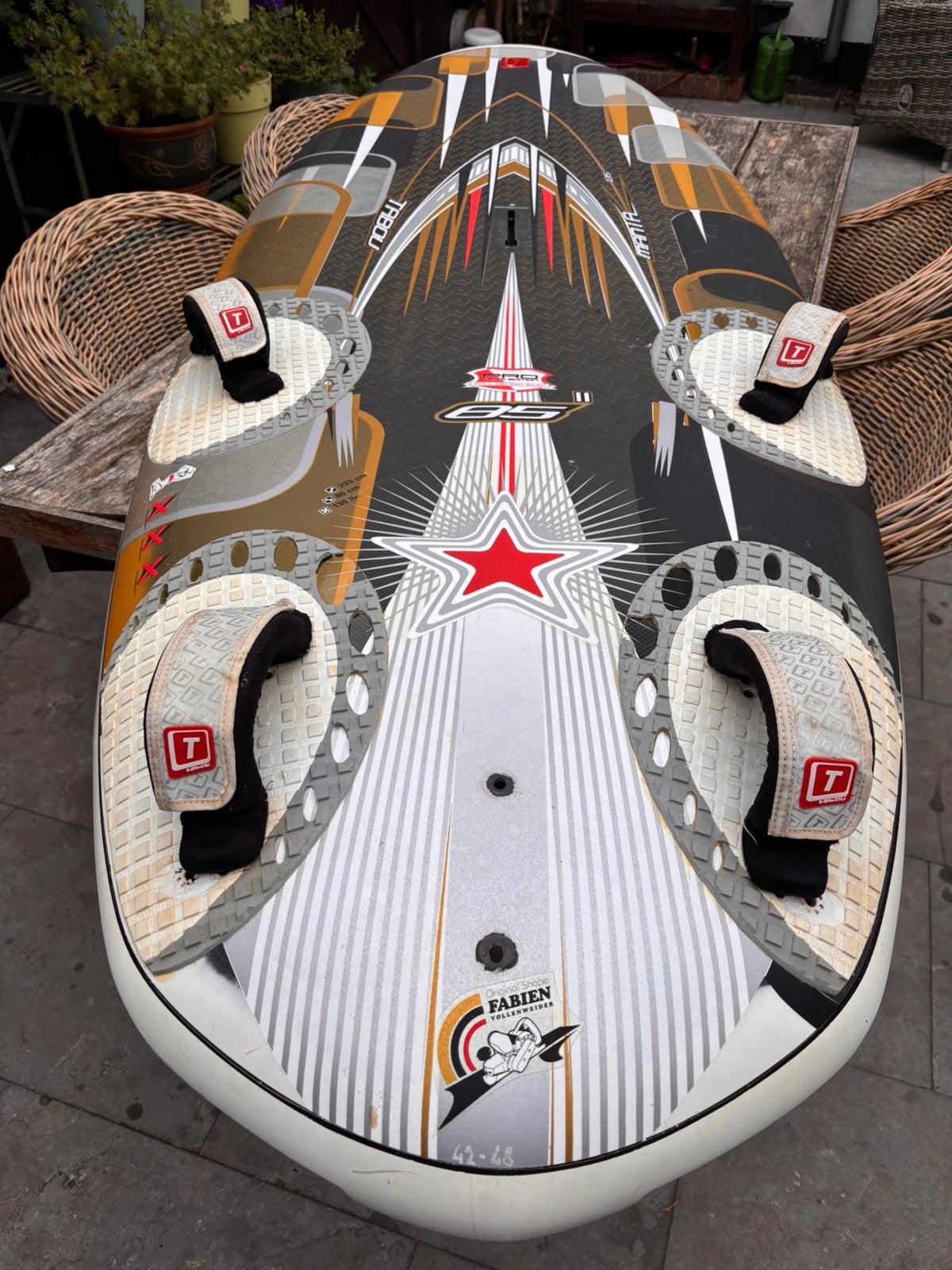 Tabou Manta 135liter incl boardbag, Watersport en Boten, Ophalen, Tabou, Minder dan 250 cm, Zo goed als nieuw