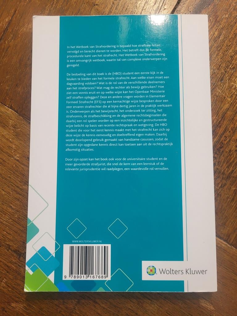 Elementair Formeel Strafrecht - HBO editie, Boeken, Studieboeken en Cursussen, Zo goed als nieuw, HBO, Gamma, Ophalen of Verzenden