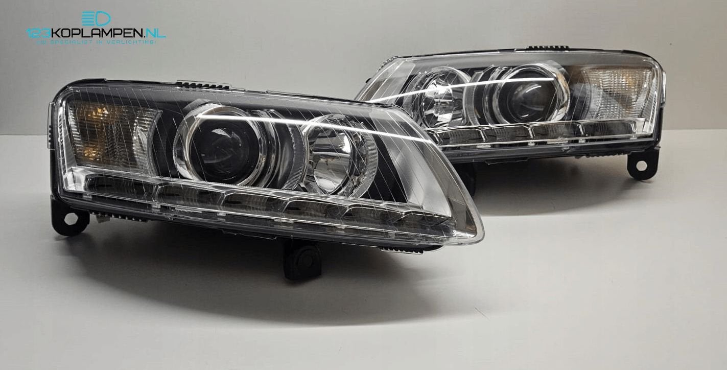 Audi A6 C6 facelift Bi Xenon koplamp koplampen links rechts, Ophalen, Gebruikt, -, -