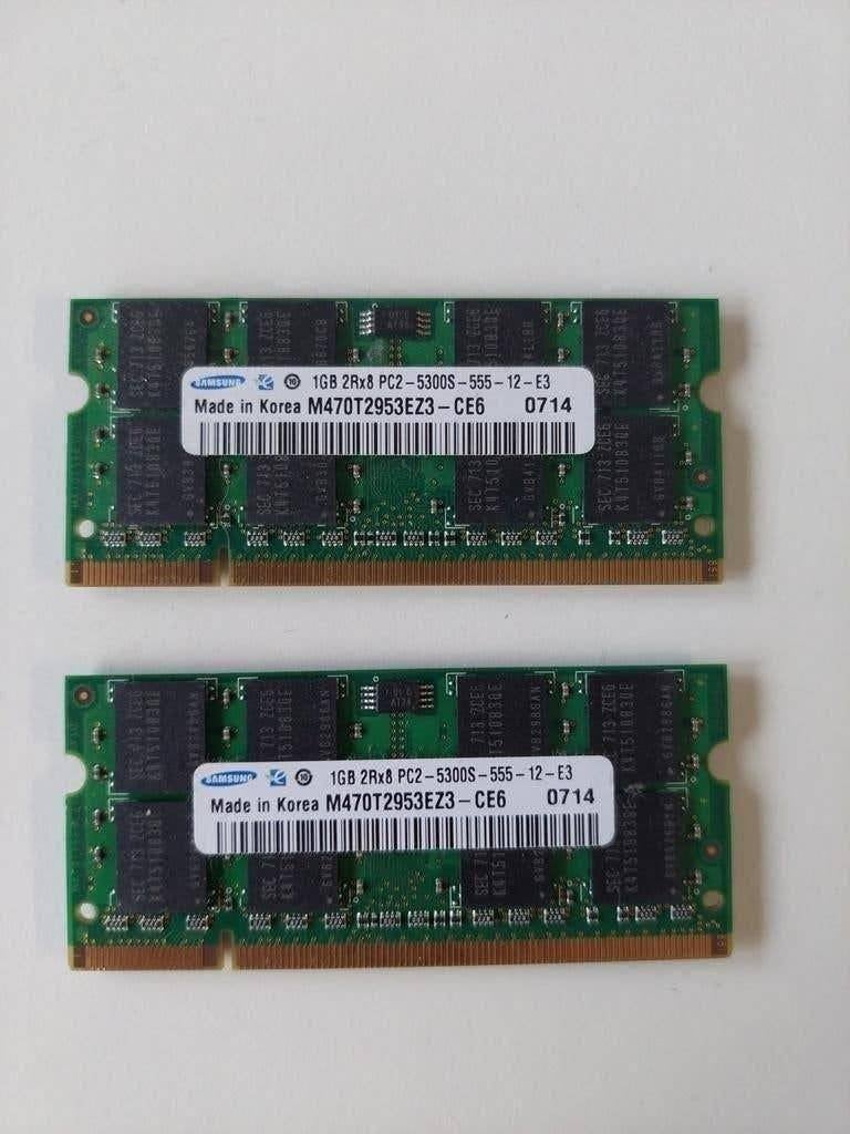 Samsung 2GB (2x1GB) DDR2 Geheugen Set, Gebruikt, Ophalen of Verzenden, DDR2, Desktop