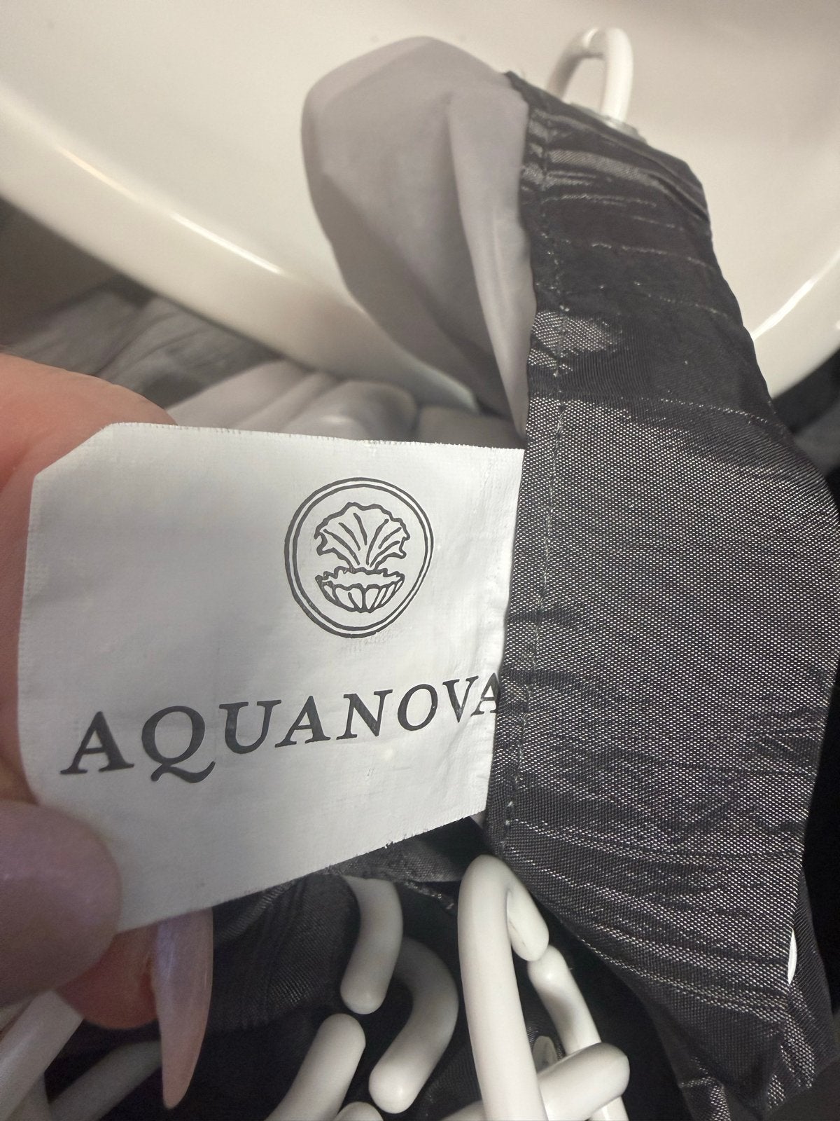 Aquanova Douchegordijn - Grijs, Ophalen, Gebruikt, Overige merken, Douche-accessoire