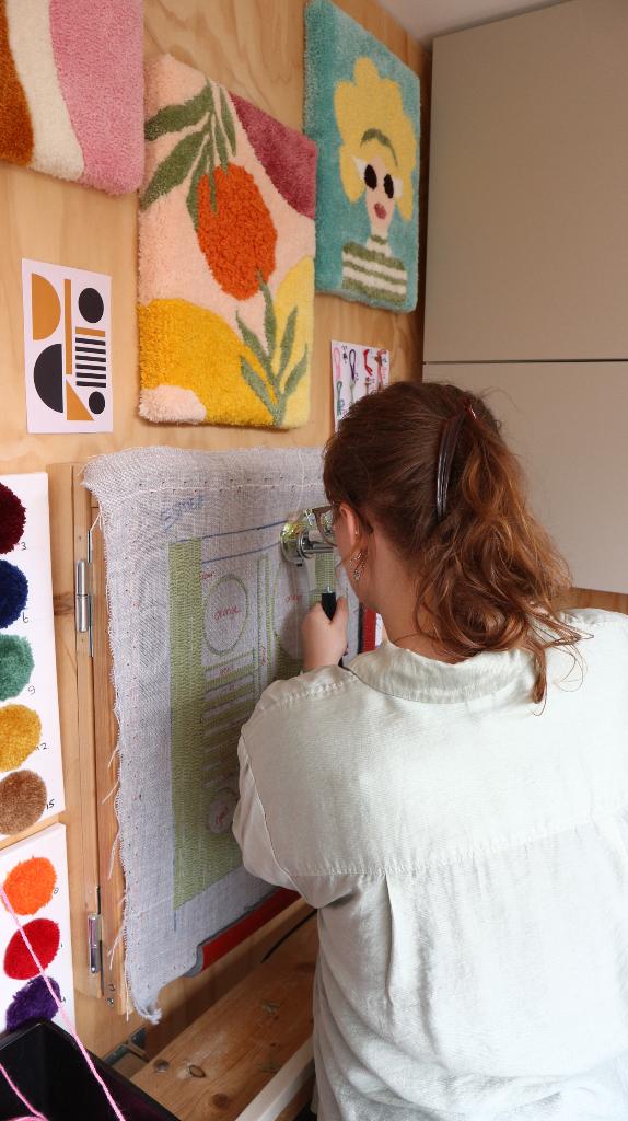 Workshop Tuften in de Meern, Ophalen, Abstract, Overige typen, Textiel