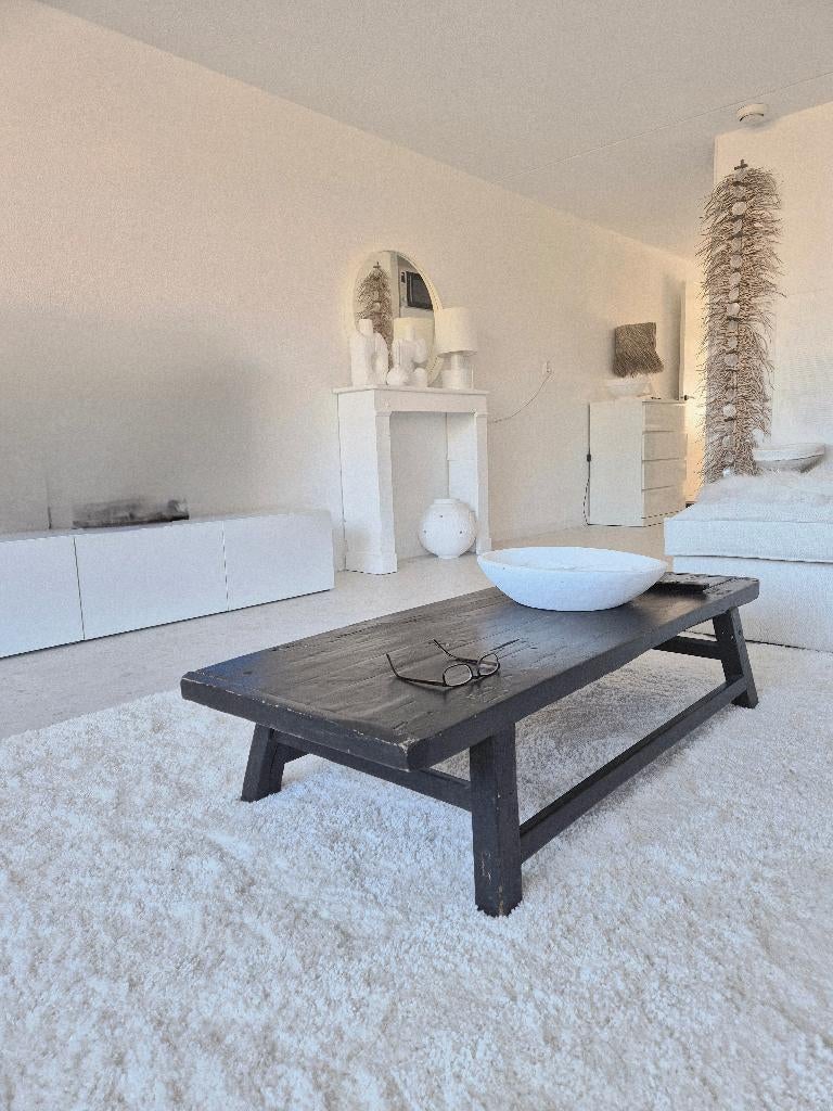 Authentiek robuust massief houten salontafel Aura Peeperkorn, Ophalen