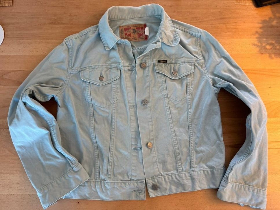 Diesel jackje jasje lichtblauw M/ L, Ophalen of Verzenden, Zo goed als nieuw, Maat 42/44 (L), Blauw